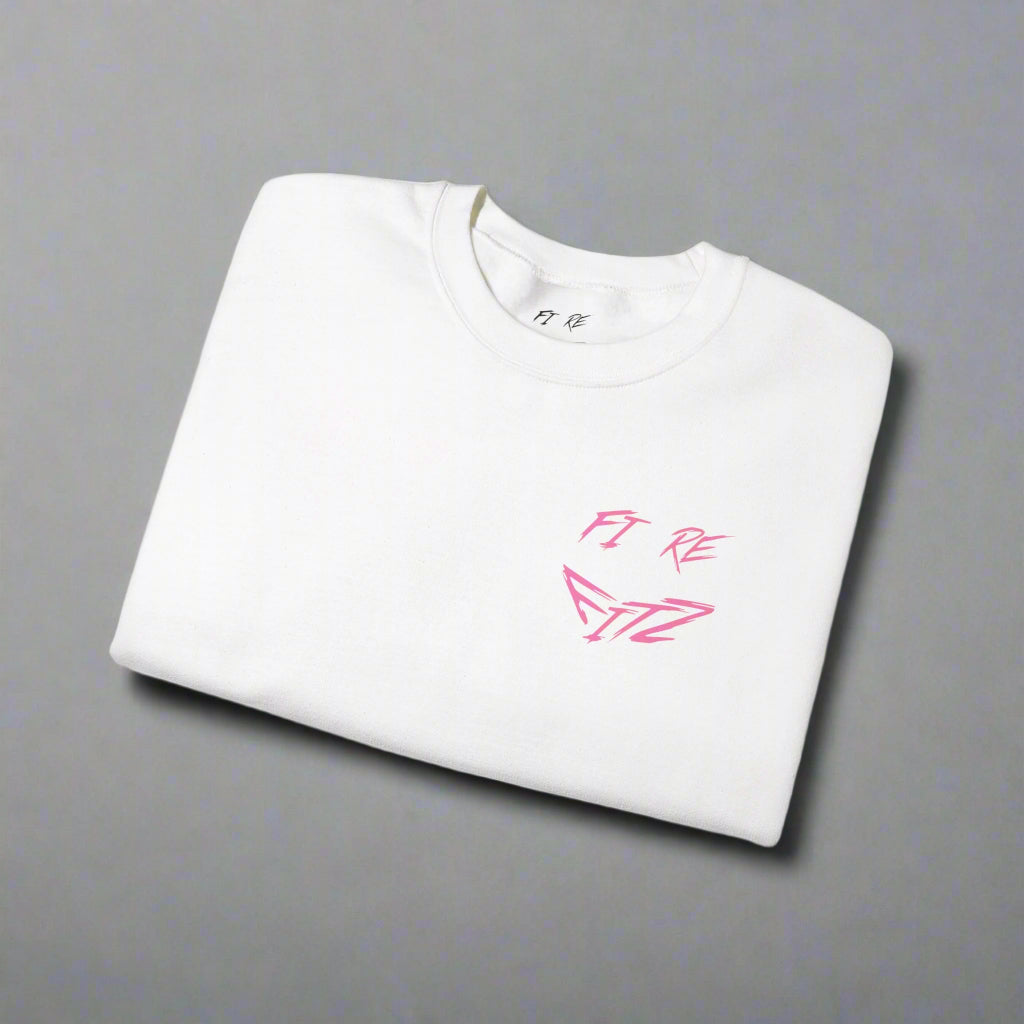 Fire Fitz - Crewneck Sweatshirt - White/Pink