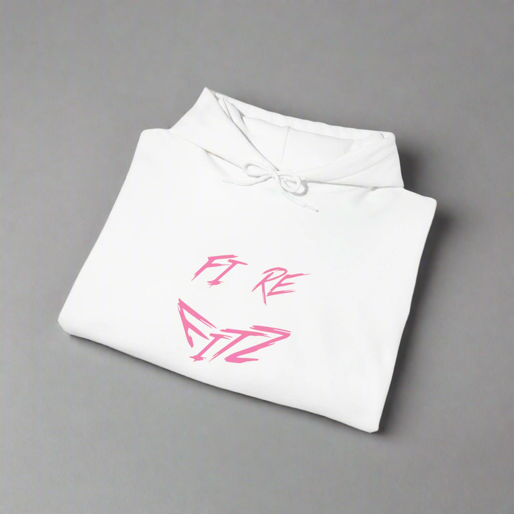 Fire Fitz - Hoodie - White/Pink